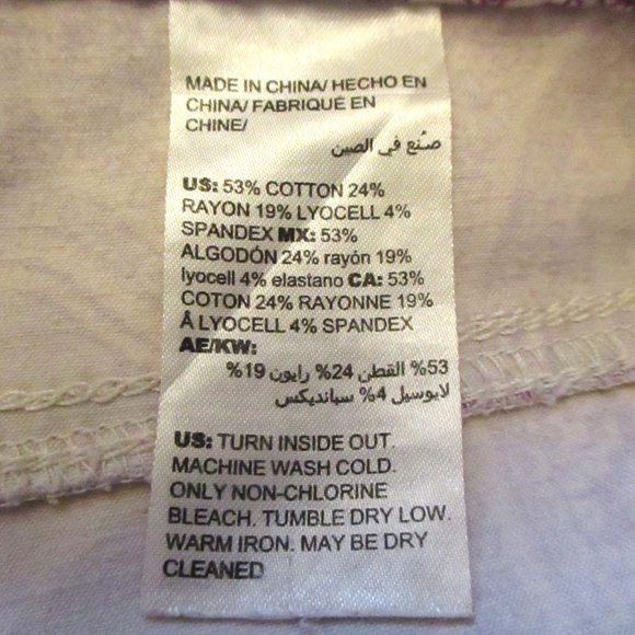 Chico's Women's Purple Paisley Jeggings, Straight Leg, Size 14R / Chico's 2.5R - Picture 9 of 10